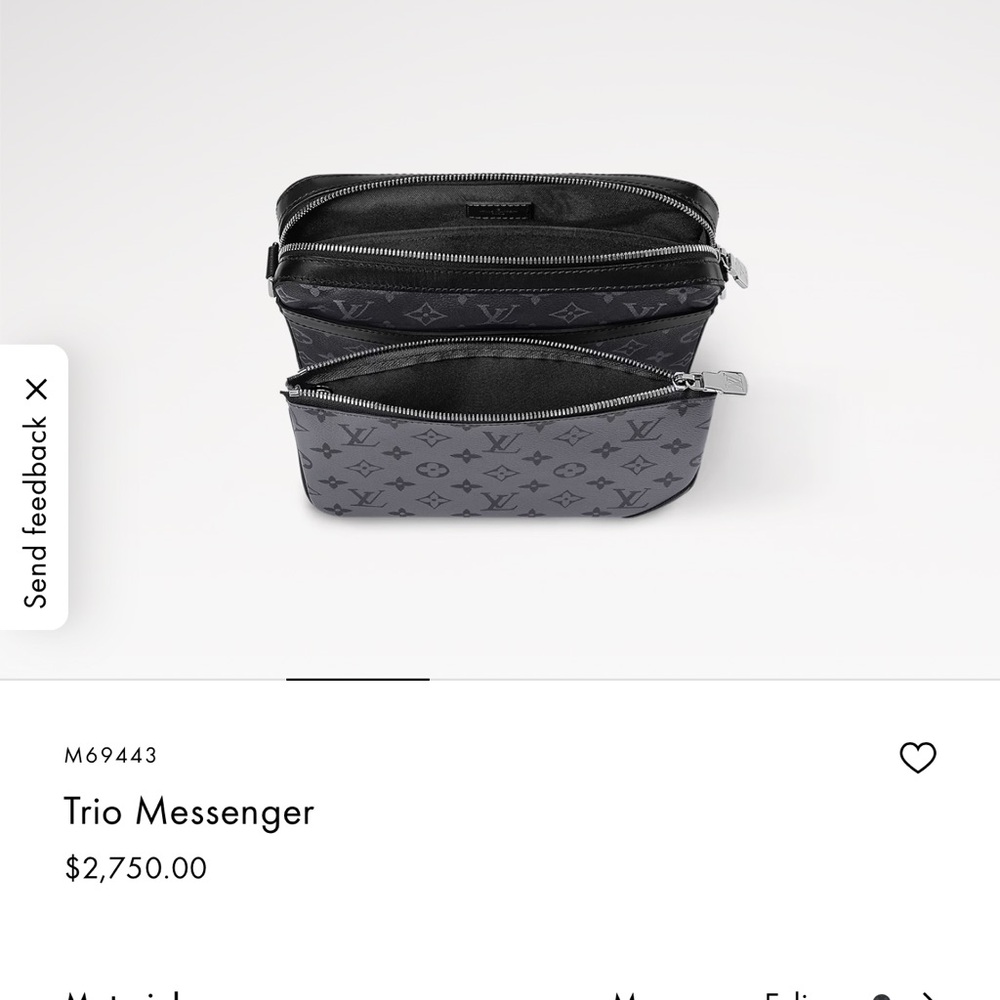 Louis Vuitton Monogram EclipseTrio Messenger Set in Black